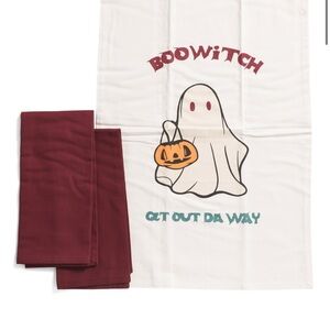 zandora Halloween Boowitch get out the way hand towels 👻